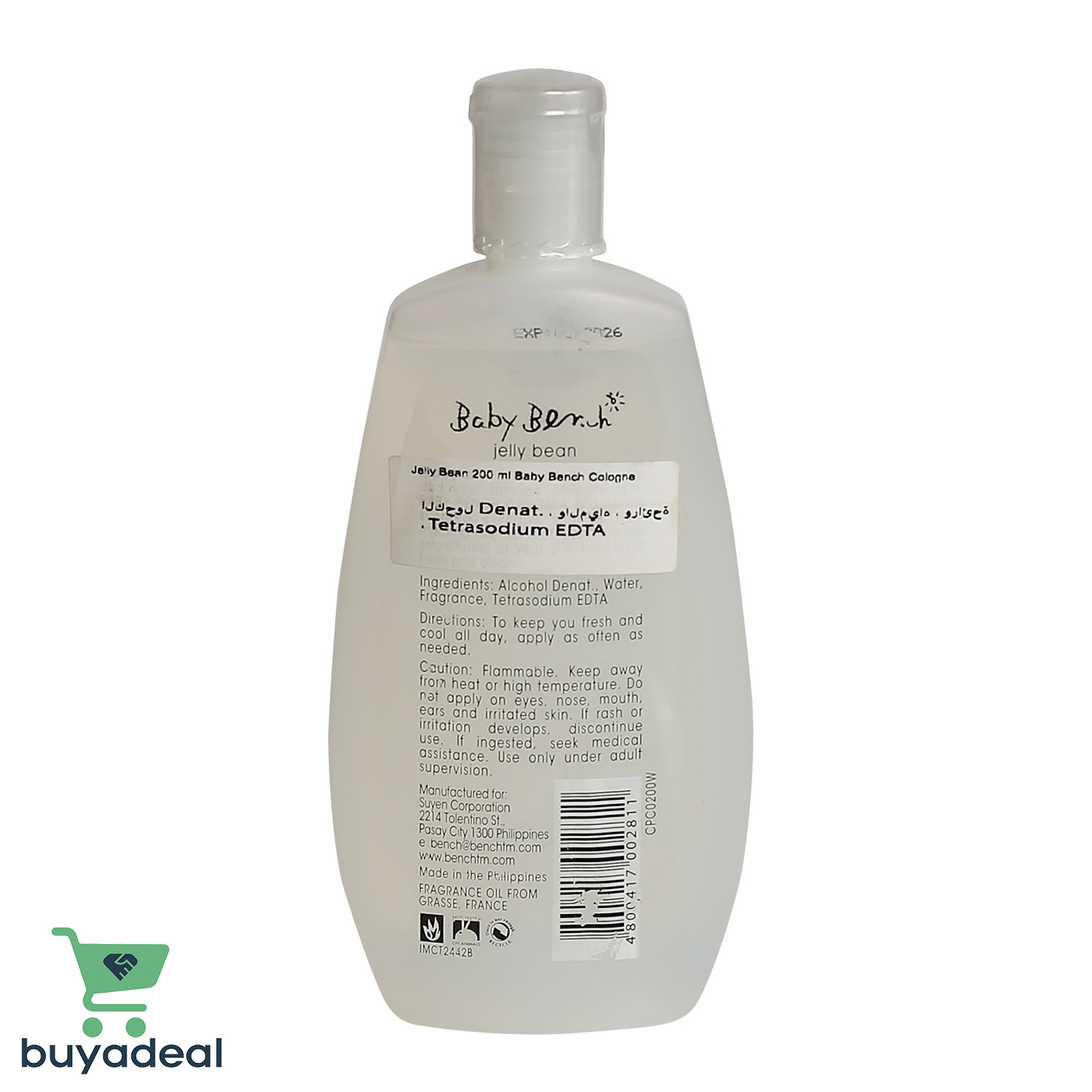 Baby Bench Colonia Jelly Bean 200ml buyadeal