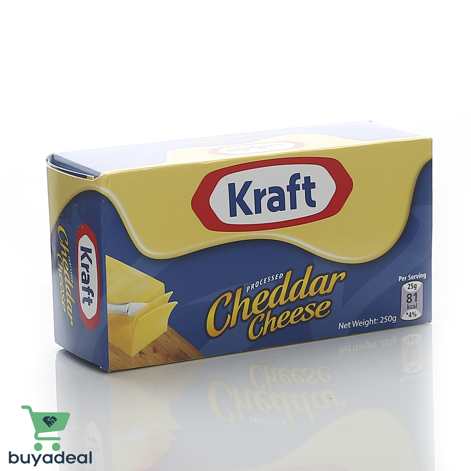 Buyadeal Product Kraft Processed Cheddar Cheese Block 250g