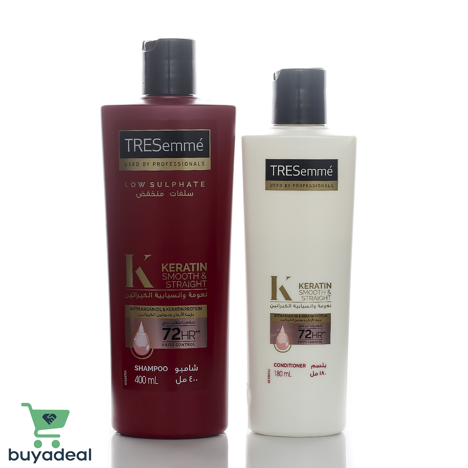 Buyadeal Product TRESemmé Keratin Smooth & Straight Shampoo with Argan oil, 400ml + Conditioner, 180ml